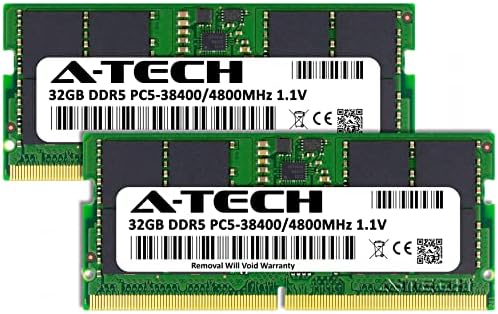 ערכת A-Tech 64GB RAM עבור Lenovo Legion 5 15.6 מחשב נייד משחק | DDR5 4800MHz PC5-38400 SODIMM
